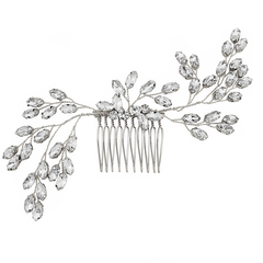 ATHENA COLLECTION - ELEGANCE HAIRCOMB - (HC155) SILVER