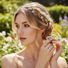 ATHENA COLLECTION - CRYSTAL BEJEWELLED HAIR PINS - GOLD (PIN 34)
