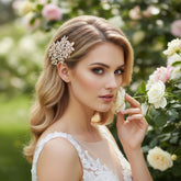 ATHENA COLLECTION - CRYSTAL BEJEWELLED HAIR COMB - GOLD (HC157)