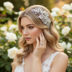 ATHENA COLLECTION - CRYSTAL EXTRAVAGANCE HEADPIECE HC171 - SILVER