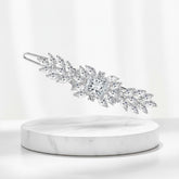 CZ COLLECTION - VINTAGE INSPIRED CRYSTAL CLIP - SILVER (CLIP 734)