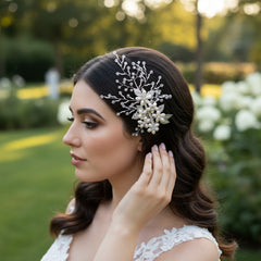 ATHENA COLLECTION - EXQUISITE PEARL HAIR CLIP - CLIP 737