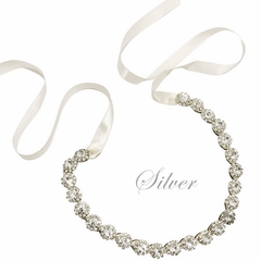 ATHENA COLLECTION - EXQUISTE CRYSTAL HAIR VINE - HP150 SILVER