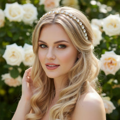 ATHENA COLLECTION - EXQUISTE CRYSTAL HAIR VINE - HP150 SILVER