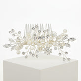 ATHENA COLLECTION - ETERNALLY PEARL HAIR COMB - HC160 SILVER