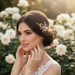 ATHENA COLLECTION -EXQUISITE ROMANCE HAIR COMB - PINK BLUSH - HC161