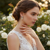 CUBIC ZIRCONIA COLLECTION - ETERNAL PEARL EARRINGS - CZ335 GOLD