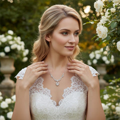 Crystal Bridal Necklace - Clear (Nk195)