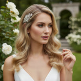 ATHENA COLLECTION - EXQUISITE CRYSTAL SPARKLE COMB - HC166 (SILVER)