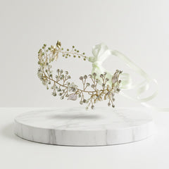 ATHENA COLLECTION - CRYSTAL ELEGANCE HAIR VINE - HP152 GOLD