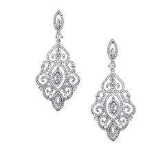 CUBIC ZIRCONIA COLLECTION - DIVINE DIVA CHANDELIER EARRINGS - CZER450