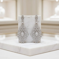 CUBIC ZIRCONIA COLLECTION - DIVINE DIVA CHANDELIER EARRINGS - CZER450