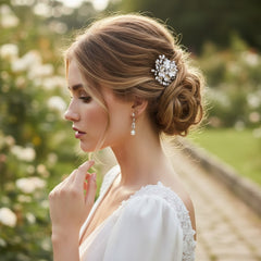 ATHENA COLLECTION - FLORAL ROMANCE CHIC HAIR COMB - HC170 GOLD