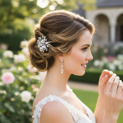 ATHENA COLLECTION - FLORAL ROMANCE CHIC HAIR COMB - HC170 GOLD