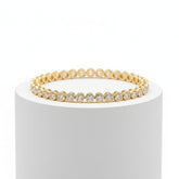CUBIC ZIRCONIA COLLECTION - SHIMMERING CRYSTAL BRACELET - (CZBRA32) GOLD
