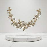 ATHENA COLLECTION - FLORAL ROMANCE EXQUISITE HAIR VINE - (HP153) GOLD