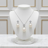 CUBIC ZIRCONIA COLLECTION - TIMELESS ELEGANCE NECKLACE SET- (CZNK74AA) SET