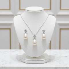 CUBIC ZIRCONIA COLLECTION - TIMELESS ELEGANCE NECKLACE SET- (CZNK74AA) SET