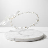 ATHENA COLLECTION - PEARL EMBELLISHED BRIDAL BELT - SILVER (23)
