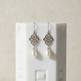 CELTIC KNOT BRIDAL EARRINGS - SILVER (CZER456)
