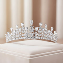 CUBIC ZIRCONIA COLLECTION - EXQUISITE LUXE TIARA - ABH-13