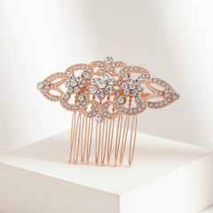 ATHENA COLLECTION - VINTAGE CRYSTAL COMB - HC175 Rose gold