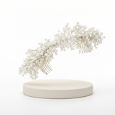 ATHENA COLLECTION - LUX PEARL CLUSTER COMB - HC182 (SILVER)