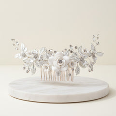 ATHENA COLLECTION - VINTAGE DREAM HAIR COMB - SILVER (HC183)