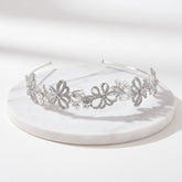 ATHENA COLLECTION - CHIC CRYSTAL TREASURE HEADBAND AHB-2 SILVER