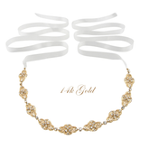 SASSB COLLECTION - CELINE- CRYSTAL CHIC HEADPIECE HP11- SASSB 14K GOLD PLATED