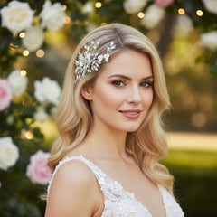 ATHENA COLLECTION -EXQUISITE ROMANCE HAIR COMB - PINK BLUSH - HC161