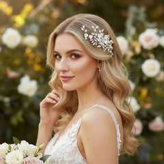 ATHENA COLLECTION -EXQUISITE ROMANCE HAIR COMB - SILVER - HC161