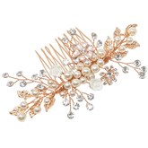ATHENA COLLECTION - ETERNALLY PEARL HAIR COMB - HC160 ROSE GOLD