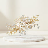 ATHENA COLLECTION - ETERNALLY PEARL HAIR COMB - HC160 GOLD