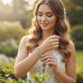 CUBIC ZIRCONIA COLLECTION - GLITZY SPARKLE BRACELET - CZBRA14 GOLD