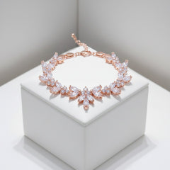 CUBIC ZIRCONOA COLLECTION - VINTAGE SPARKLE BRACELET - (CZBRA33) ROSE GOLD