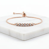 ATHENA COLLECTION - DAINTY GLAM BRACELET - BR43 ROSE GOLD