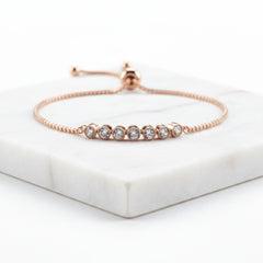 ATHENA COLLECTION - DAINTY GLAM BRACELET - BR43 ROSE GOLD