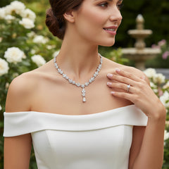 ELITE COLLECTION - Crystal Bridal Necklace Set - Clear (NK309)