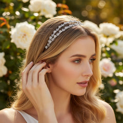 ELITE COLLECTION - Crystal shimmer Headband - Clear (HB245)