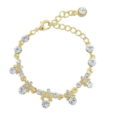 Ornate Crystal Chic Bracelet - Gold (S-BR13)