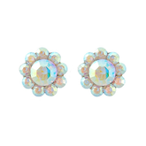 Shimmer Crystal Stud Earrings - AB (S-ER25)REDUCED TO CLEAR