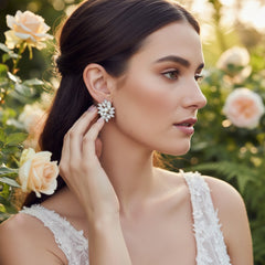 CUBIC ZIRCONIA COLLECTION - ETERNALLY PEARL EARRINGS - CZER477