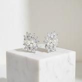 CUBIC ZIRCONIA COLLECTION - ETERNALLY PEARL EARRINGS - CZER477