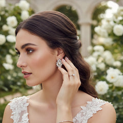 CUBIC ZIRCONIA COLLECTION - ETERNALLY PEARL EARRINGS - CZER477