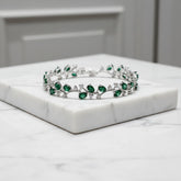 CUBIC ZIRCONIA COLLECTION - SIMPLY SPARKLE BRACELET - GREEN -CZBRA37