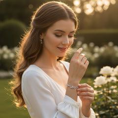 CUBIC ZIRCONIA COLLECTION - SIMPLY SPARKLE BRACELET -SILVER CZBRA37