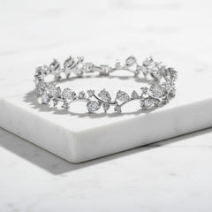 CUBIC ZIRCONIA COLLECTION - SIMPLY SPARKLE BRACELET -SILVER CZBRA37