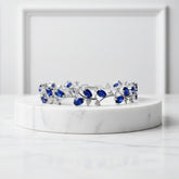 CUBIC ZIRCONIA COLLECTION - SIMPLY SPARKLE BRACELET -SAPPHIRE BLUE CZBRA37