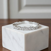 CUBIC ZIRCONIA COLLECTION - CRYSTALLURE BANGLE - CZBRA38 - SILVER